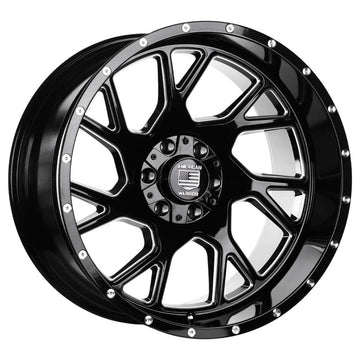 EMR-037-01 12.0x22"-6x139.7 ET-44 106,01 Black Milling Jant (4 Adet)